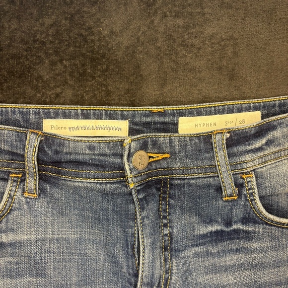 Anthropologie Blue Denim Shorts Classic Distressed Pilcro Size 28 - Picture 3 of 6